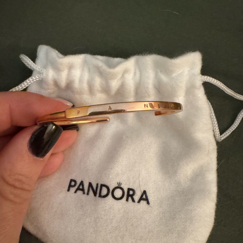 Pandora open bangle rose gold
